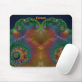Tapis De Souris CARSON ~ Vert orange jaune et bleu (Avec souris)