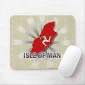 Tapis De Souris Carte 2,0 de drapeau d'île de Man (Avec souris)
