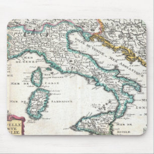 Tapis De Souris Carte ancienne de l'Italie (1706)