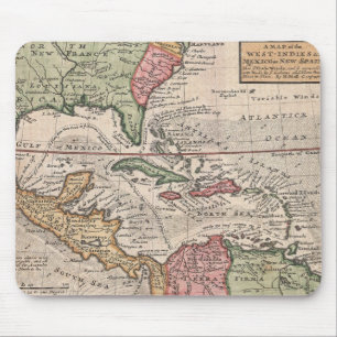 Tapis De Souris Carte ancienne des Caraïbes (1732)