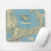 Tapis De Souris Carte ancienne du Cap Cod (1945) (Avec souris)
