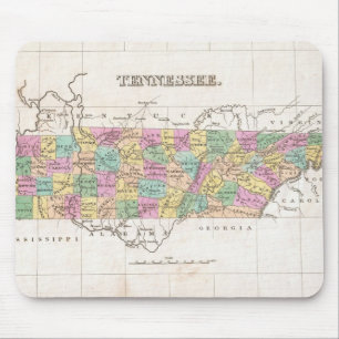 Tapis De Souris Carte ancienne du Tennessee (1827)