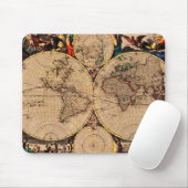 Tapis De Souris Carte antique (Avec souris)