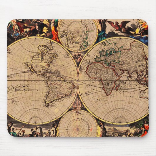 Tapis De Souris Carte antique (Devant)