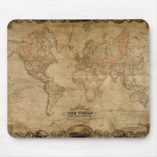 Tapis De Souris Carte antique Mousepad (Devant)