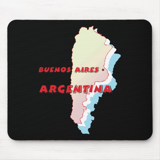 Tapis De Souris Carte Argentine (Devant)