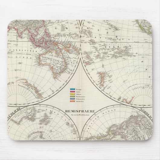 Tapis De Souris Carte Atlas Planiglob der Erde (Devant)