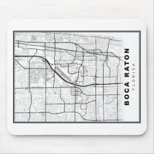 Tapis De Souris Carte Boca Raton