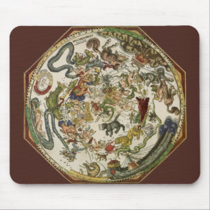 Tapis De Souris Carte céleste de Peter Apian, Astronomie Vintage