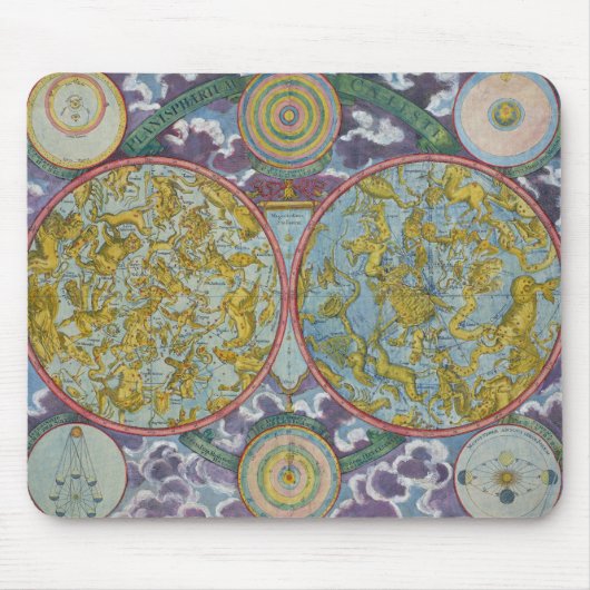Tapis De Souris Carte céleste des planètes (Devant)