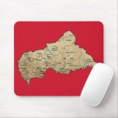 Tapis De Souris Carte Centrafrique Mousepad (Avec souris)