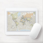 Tapis De Souris Carte classique du monde (Avec souris)