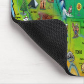 Tapis De Souris Carte de bande dessinée des Etats-Unis (Coin)