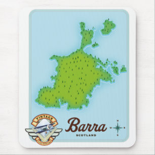 Tapis De Souris Carte de Barra Écosse