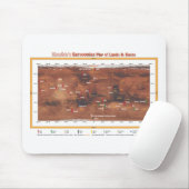 Tapis De Souris Carte de Barsoomian des terres et des courses (Avec souris)