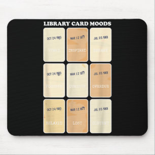 Tapis De Souris Carte de bibliothèque humeurs livre ancien lecture