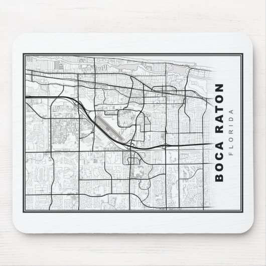 Tapis De Souris Carte de Boca Raton (Devant)