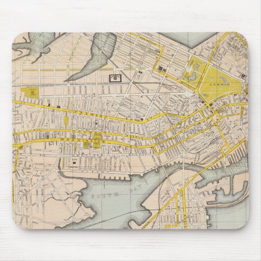 Tapis De Souris Carte De Boston (Devant)