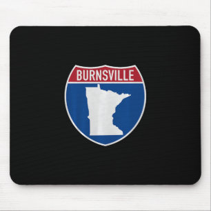 Tapis De Souris Carte de Burnsville Minnesota Autoroute Panneau In