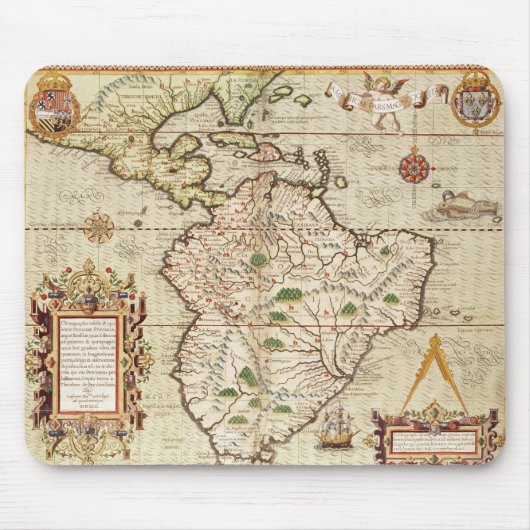 Tapis De Souris Carte de central et de l'Amérique du Sud (Devant)