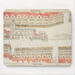 Tapis De Souris Carte de Cheapside, Londres, 1585