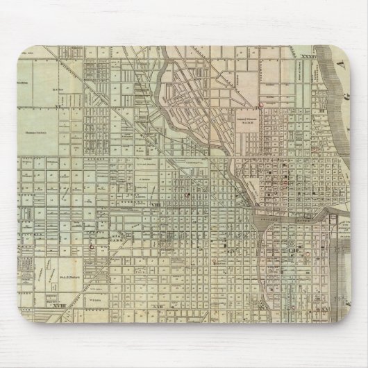 Tapis De Souris Carte De Chicago (Devant)