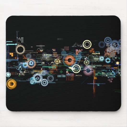 Tapis De Souris Carte de circuit - Noir (Devant)