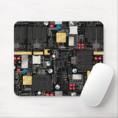 Tapis De Souris Carte de circuit noir (Avec souris)