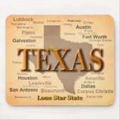 Tapis De Souris Carte de cru du Texas (Devant)