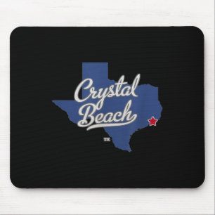 Tapis De Souris Carte de Crystal Beach Texas Tx