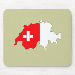 Tapis De Souris Carte de drapeau de la Suisse