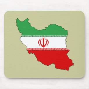 Tapis De Souris Carte de drapeau de l'Iran