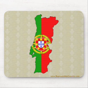 Tapis De Souris Carte de drapeau du Portugal normale