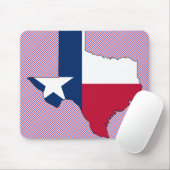 Tapis De Souris Carte de drapeau du Texas (Avec souris)