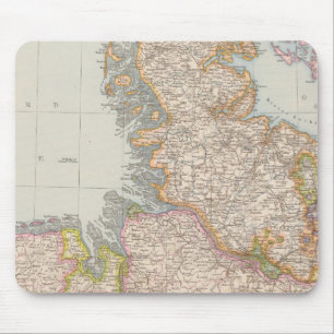 Tapis De Souris Carte de Hanovre, Schleswig Holstein, Allemagne du
