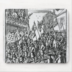 Tapis De Souris Carte de jeu dépeignant les drapeaux