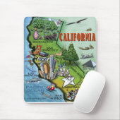 Tapis De Souris Carte de la Californie (Avec souris)