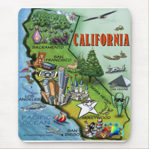 Tapis De Souris Carte de la Californie