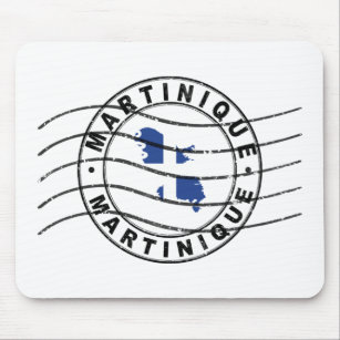 Tapis De Souris Carte de la Martinique, Timbre de passeport postal