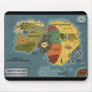 Tapis De Souris Carte de la mémoire Terre de Mousepad