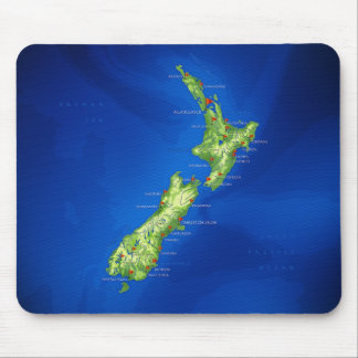 Tapis De Souris Carte de la Nouvelle Zélande