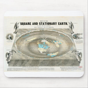 Tapis De Souris Carte de la Terre plate