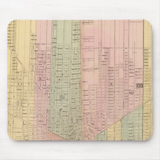 Tapis De Souris Carte de la ville de Détroit (Devant)