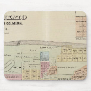 Tapis De Souris Carte de la ville de Mankato, Minnesota
