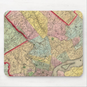 Tapis De Souris Carte De La Ville De Philadelphie