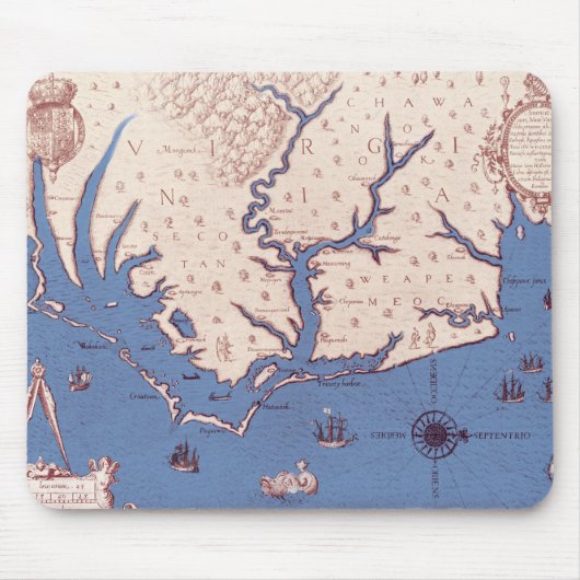Tapis De Souris Carte de la Virginie (Devant)
