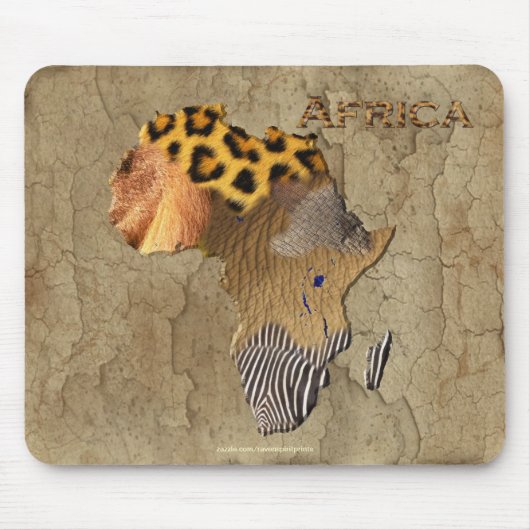 Tapis De Souris Carte de l'Afrique, le continent sombre (Devant)