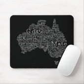Tapis De Souris Carte de l'argot australien (Avec souris)