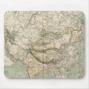 Tapis De Souris Carte de l'Atlas asiatique montrant les divisions