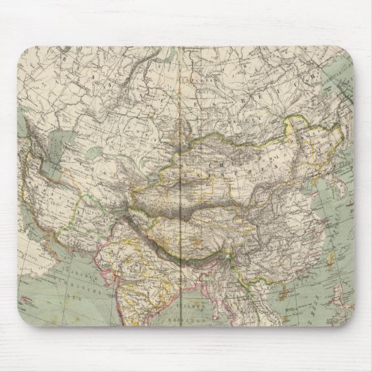 Tapis De Souris Carte de l'Atlas asiatique montrant les divisions  (Devant)